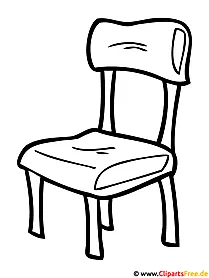 תמונת כיסא - תמונת צביעה בחינם