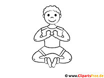 Lotus yoga picture, coloring picture