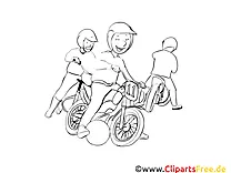 Radsport Ausmalbilder für Kinder kostenlos ausdrucken