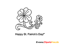 Blume St. Patrick’s Day gratis Malvorlage
