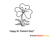 Lächelnde Blume St. Patrick’s Day kostenlose Malvorlage