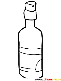 Flaske farvelægningsside - Gratis farvelægningssider