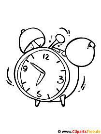 Alarm clock coloring page for kids