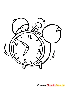 Alarm clock coloring page for kids