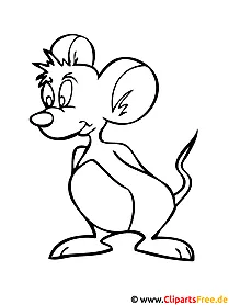 Ausmalbild Maus -Tiere Ausmalbilder