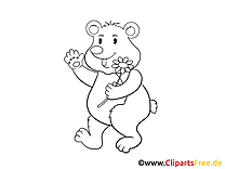 Bär, Bären Malvorlagen zum Ausmalen für Kinder