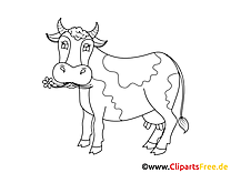 Darmowe kolorowanki online dla dzieci - Krowa