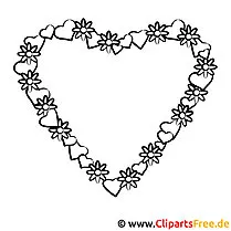 Картинка за оцветяване на сърце за Свети Валентин