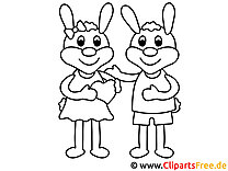 Bunny Valentine's Day Coloring Page