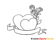Сърца Цветя Любовни страници за оцветяване и безплатни страници за оцветяване