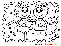 Love Valentine's Day Coloring Page