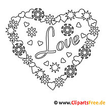 Desenhos para colorir para imprimir - Dia dos Namorados 14 de fevereiro