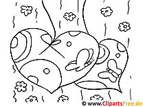 Valentine's Day coloring page PDF