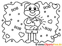 Páginas para colorear imprimibles gratis para niños del Día de San Valentín