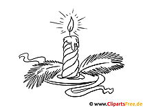 Advent candle Picture for coloring