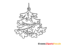 Dibujo para colorear árbol de Navidad