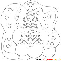 Image pour peindre l'arbre de Noël