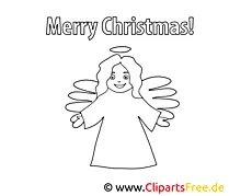 Christmas Angel Colouring Page