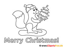 Window pictures Christmas coloring pages