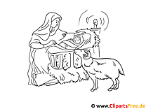 Nativity Scene Coloring Pages - Nativity Scene Coloring Page