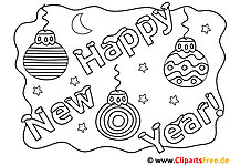 Free coloring pages for the New Year