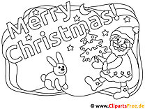 Dibujo de Feliz Navidad para colorear