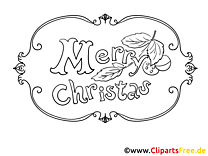 Merry Christmas lettering to print and color