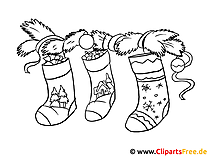 Santa Claus shoes Coloring picture for Advent