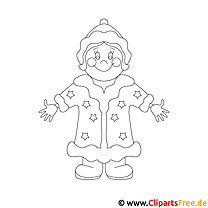 Snegurochka picture for coloring - Coloring pages Christmas
