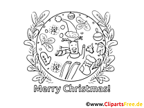 Print Christmas coloring page for free
