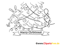Christmas party in kindergarten Coloring picture for free