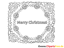 Christmas wreath for coloring