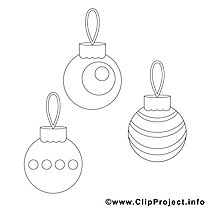 Christmas ball n picture, template for coloring, coloring page