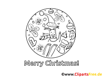 Christmas coloring page free