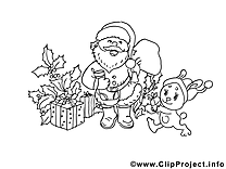 Dibujo de Papá Noel para colorear
