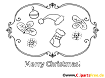 Christmas motif to color for free
