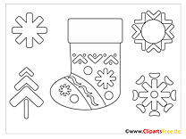 Kleurplaat PDF winterschoen, winter