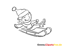 Sled pictures, coloring pages, graphics for printing and coloring