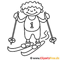 Skier coloring page, picture, coloring picture for free
