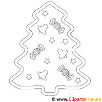 Fir tree in winter Coloring page for free