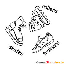 Winter sports picture - coloring page in pdf format
