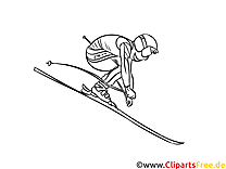 Ski Winter Sport Malvorlage