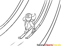 Skisprungschanzen - Winter Sport Malvorlagen