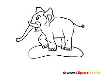 Ausmalbild Elefant zum Ausmalen