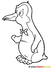 Pinguin Ausmalbild kostenlos